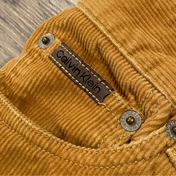 Calvin Klein Jeans Corduroy Pants Juniors 3 Low Rider Straight Button Fly Camel - Picture 5 of 15
